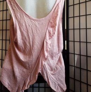 Ruffle back tank top nwot